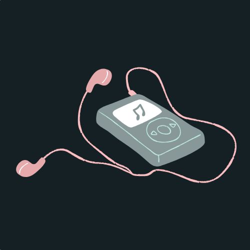 Grafika słuchawki z muzyką